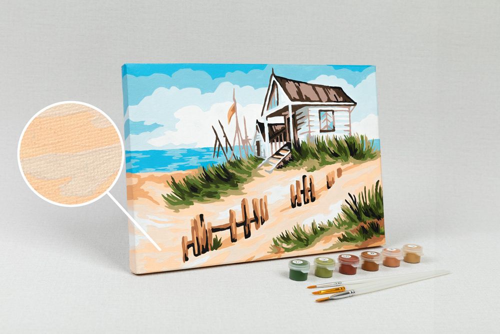 Картина по номерам Фрея, Рыбацкий домик, 30х20 см