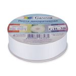 Лента репсовая (в рубчик) 38.0 мм / 45.5 метра, 001 белый, Gamma GR-38