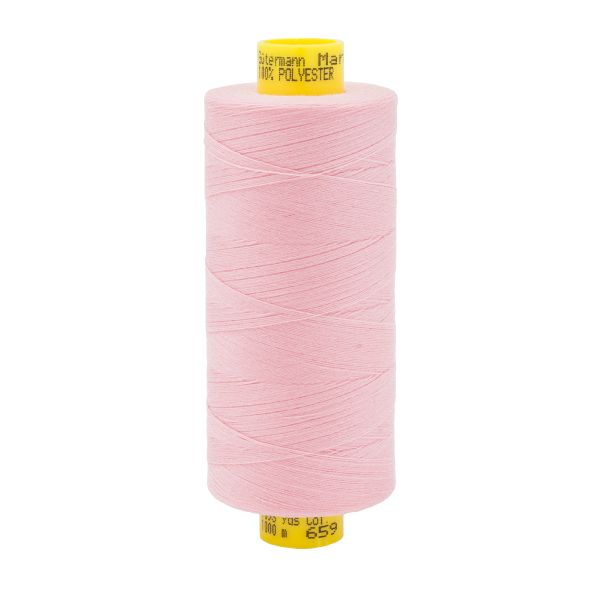 Нитка особо тонкая Gutermann Mara №150 (150/2), 1000 м, 713953, цв. 659 св.персиково-розовый, 1 катушка