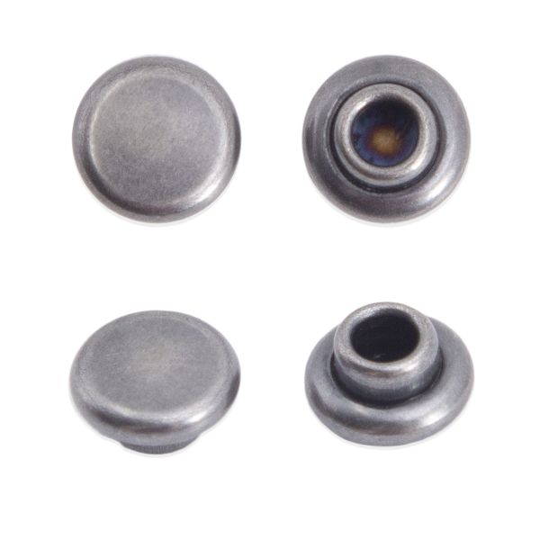 Хольнитены ⌀6 мм, |БЕЗ ГВОЗДЯ|, BIG, т.серебро, 100 шт