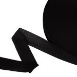 Тесьма (лента) окантовочная 32 мм / 100 метров, черный, Gamma 032 О черный