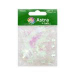 Пайетки фигурные снежинки, 24 мм, упак. 10 гр, Астра, 119 розовый прозрачный с эффектом AB, уп.10 шт