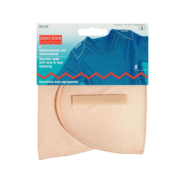 Плечевые накладки (подплечники) втачные на липучке 100х125х12 мм, (S), бежевый, Prym, 5 шт