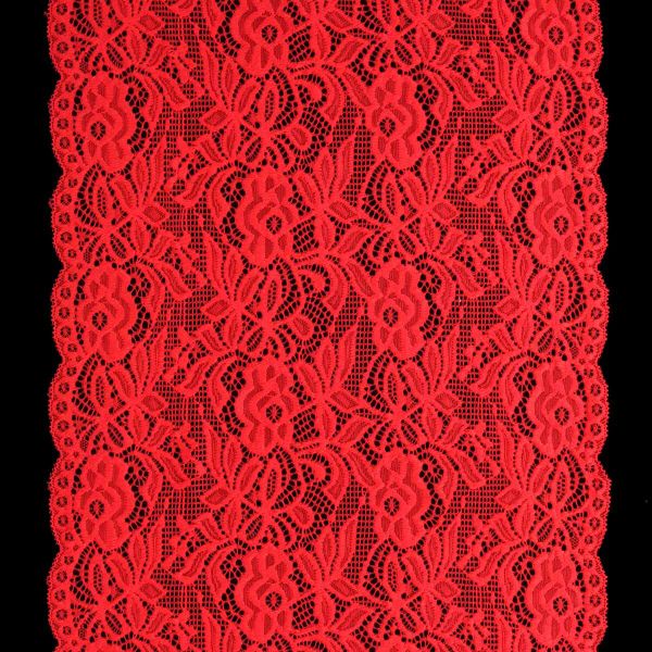 Кружево бельевое эластичное 300 мм / 13.72 м, цв. C820 красный