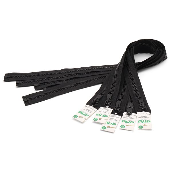 Молния трактор Arta Т8 (8 мм) 1 зам., разъем., 75 см, 077 черный, уп. 5 шт