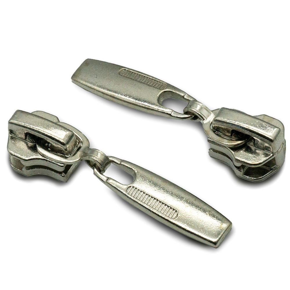 Слайдер (замок) для молнии металл Т5 (5 мм), автомат, никель, N-5569, 20 шт
