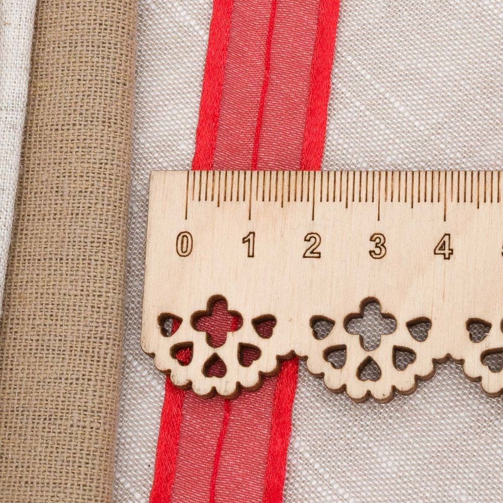 Лента капроновая (органза) для сборки бантов 20 мм, 25м HRPL-1021 (HS-1026 красный)