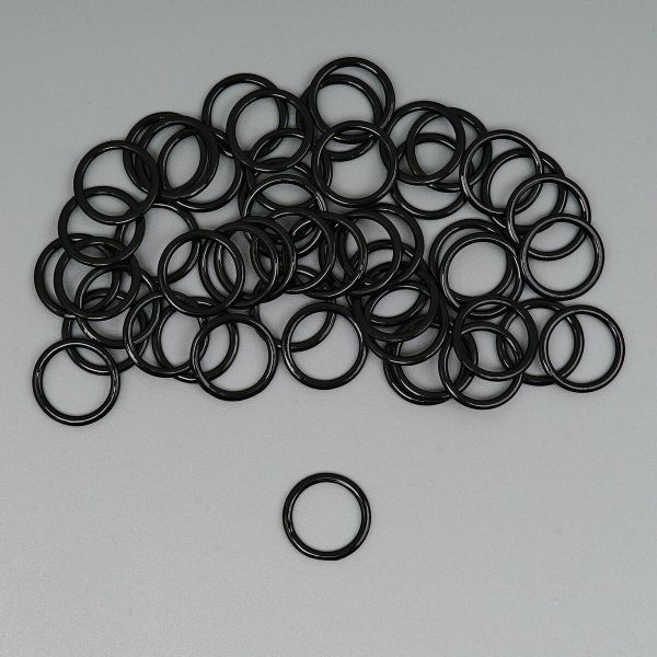 Кольца для бюстгальтера пластик ⌀12.0 мм, 50 шт, черный