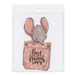 Термотрансфер, 1 шт, М-032 мышка 14х7.5 см, Gamma M №01