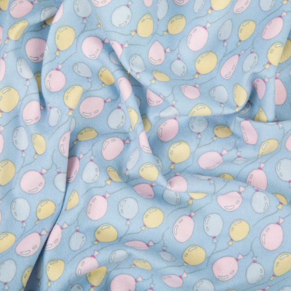 Ткань для пэчворка Peppy Молочные сны фланель, рулон 112 см / 5 метров, МС-25 голубой, Peppy