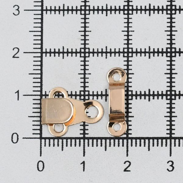 Крючки пришивные 15х11 мм, gold, 10 шт
