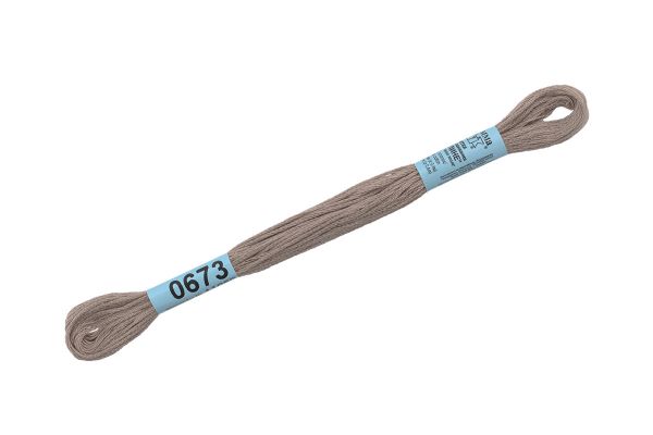 Мулине Gamma 100% хлопок, цв.0673 серый, 24 мотка по 8 метров