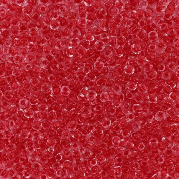 Бисер Astra&Craft 11/0 (2.1 мм), 200 г (10х20 г), цв. 132В красный/прозрачный с цветным центром