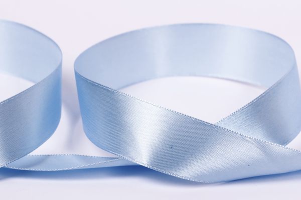 Лента атласная 1-сторонняя 25.0 мм / 33±2 метра, №049 голубой, в термоплёнке, Gamma