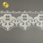 Кружево на сетке широкое арт.TR.2117 100мм цв.белый уп.13,5м, Kruzhevo