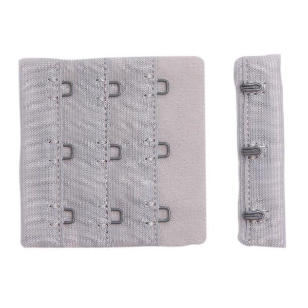 Застежки для бюстгальтера текстильные 3х3, 57 мм, 279 серый лед, 2587, 25 шт, Arta