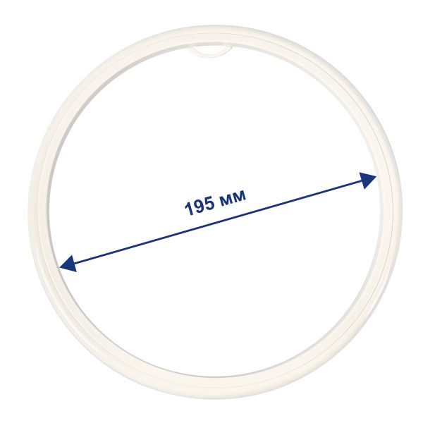 Пяльцы-рамка круглые ⌀210 (внутр. ⌀195) мм, пластик, 1 шт, №03 белый, Gamma ПРБ-21