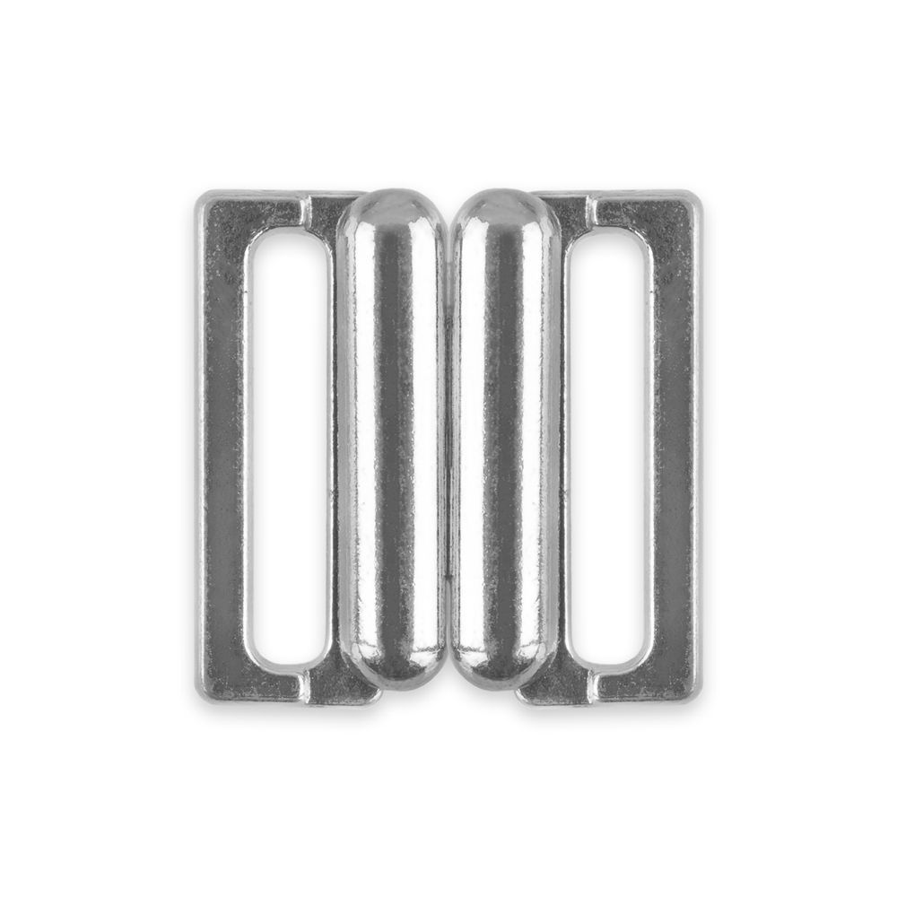 Застежки для купальника (бикини) металл 17х17 мм, 10 шт, №04 никель, Blitz BBT042