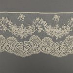 Кружево на сетке (жесткая матовая нить) 130 мм, диз.BL.40466, цв.бежевый уп.13.71м, Kruzhevo