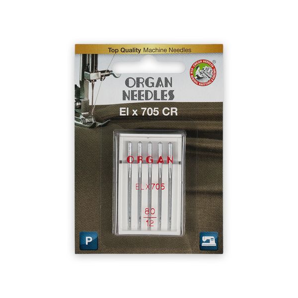 Иглы для швейных распошивальных машин ELх705, №80, 5 игл, 5486080BL 80, ORGAN