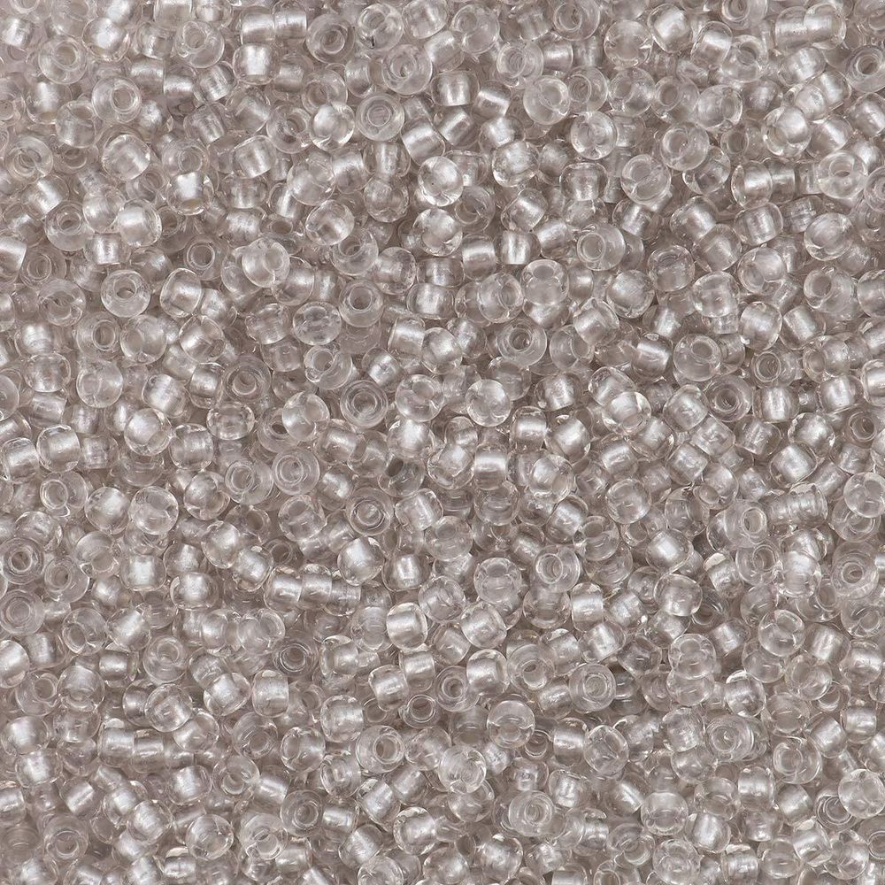 Бисер Preciosa прозрачный с перламутр. цвет. центром, 10/0 (38249), круг. отв., 500 г