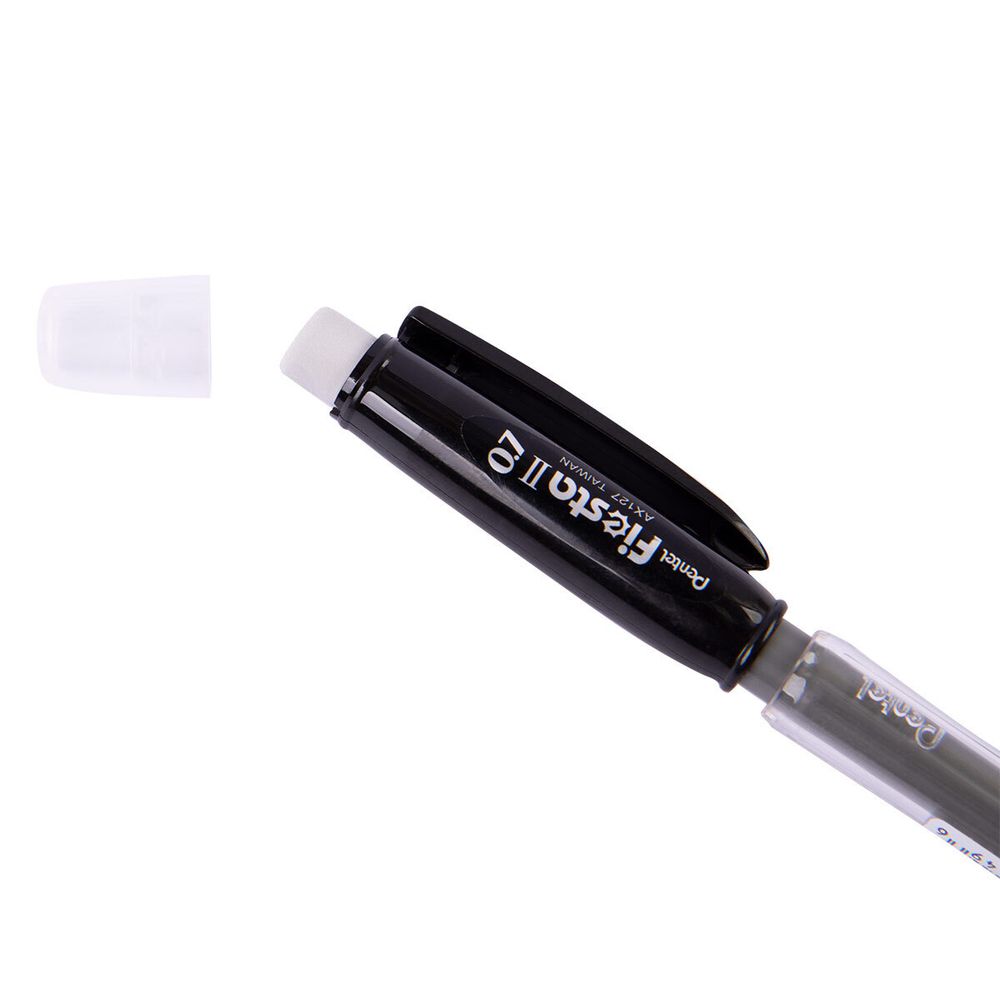 Карандаш автоматический Fiesta II, c резиновым грипом 0.7 мм, 12 шт, AX127-AE черный корпус, Pentel