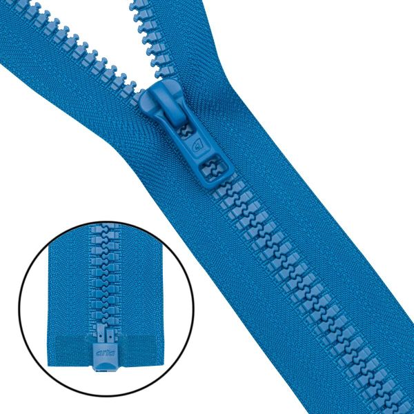 Молния трактор Arta Т6 (6 мм) 1 зам., разъем., 80 см, (2076), A146 василек, НОВЫЙ МАТОВЫЙ ЗАМОК, уп.5 штук