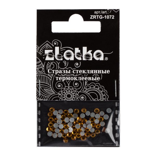 Стразы клеевые стекло 2.7 мм, 360 шт, SS10 №15 яр.жёлтый (Topaz), Zlatka ZRTG-1072