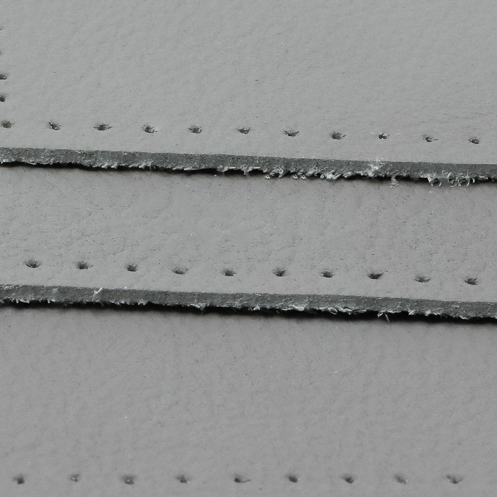 Набор заплаток пришив. из кожи, прямоуг-к 4х6,4см, 6х9,6см, 8х12,7см, с перфорацией, 3 шт (07 серый), 9403