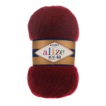 Пряжа Alize (Ализе) Angora Real 40 / уп.5 мот. по 100 г, 430м, 057 бордовый A