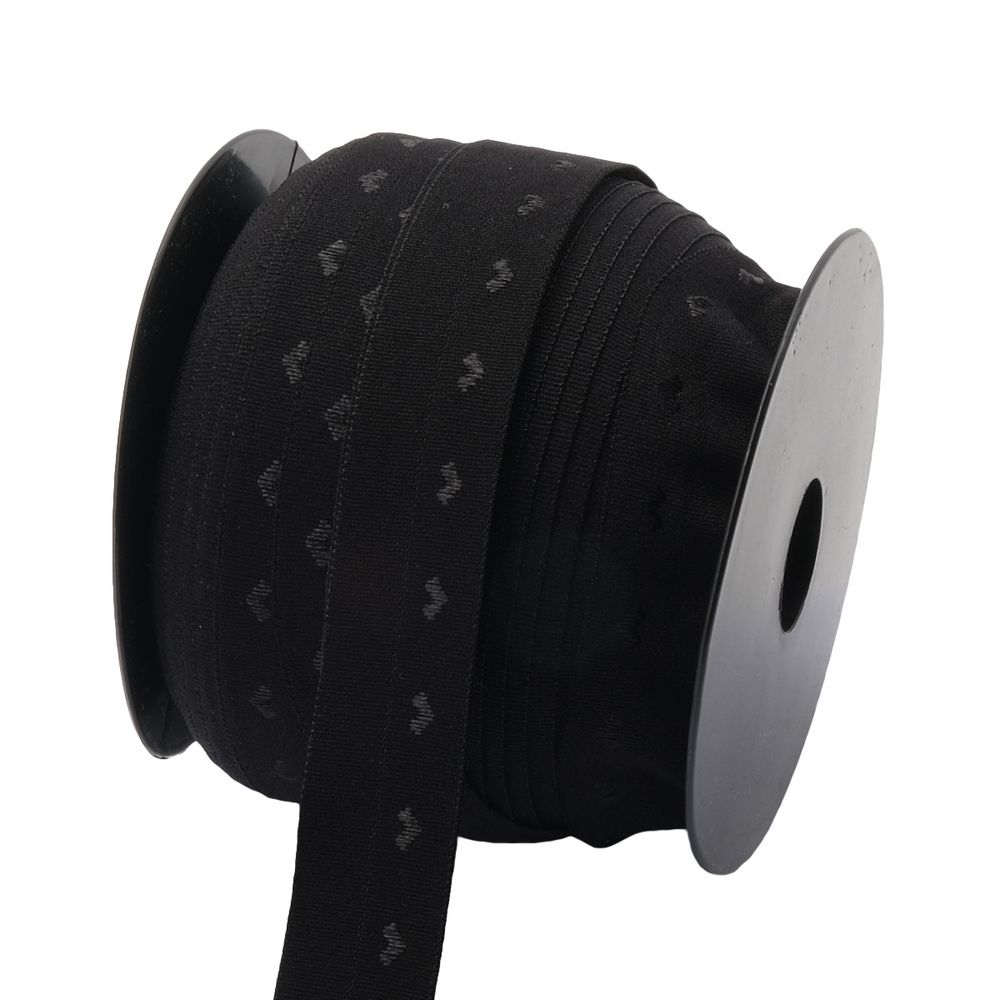 Резинка бельевая (окантовочная) 20.0 мм / 50 метров, тканая, черный, ML124020/99