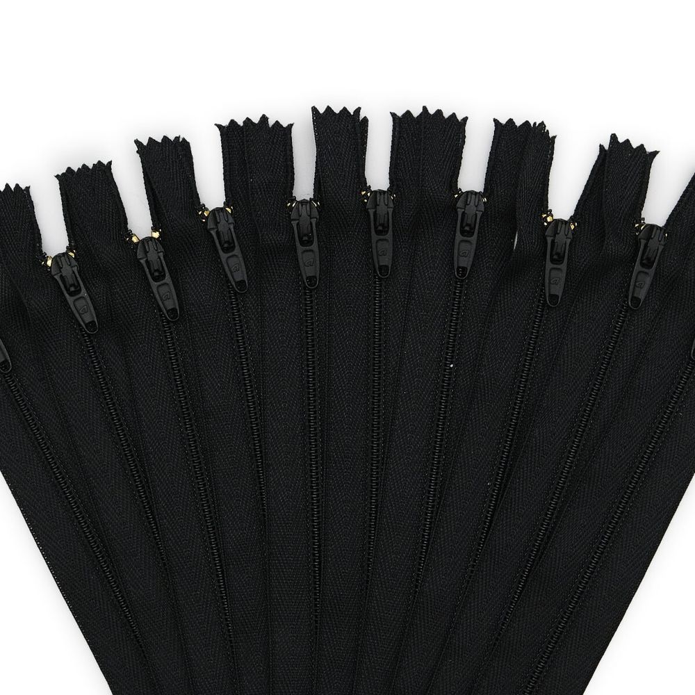 Молния спираль (витая) брючная Arta Т4 (4 мм) 1 зам., н/раз., 20 см, цв. 580 черный, уп.10 шт