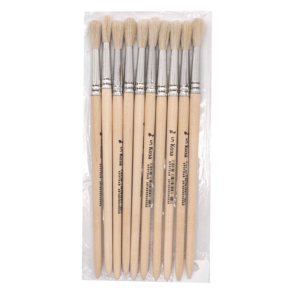 Кисть коза школьная №5,10 шт