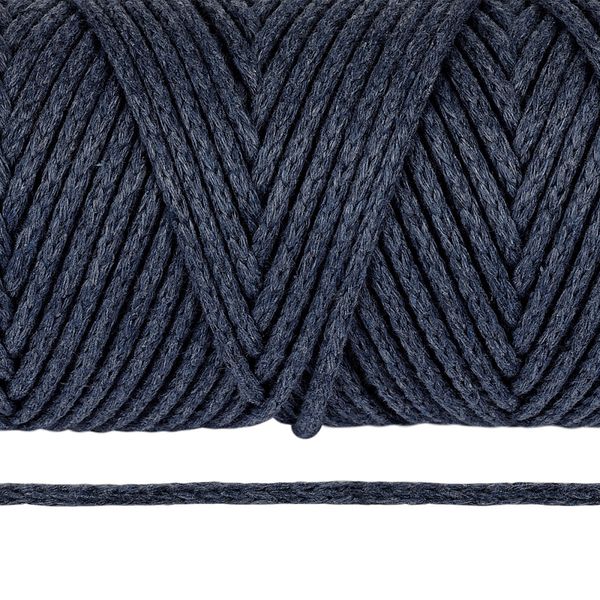 Шнур круглый х/б ⌀3.0 мм / 100 метров, 2175 джинс