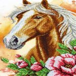 Набор для вышивания бисером Паутинка Б1521, Гнедая 30х40см