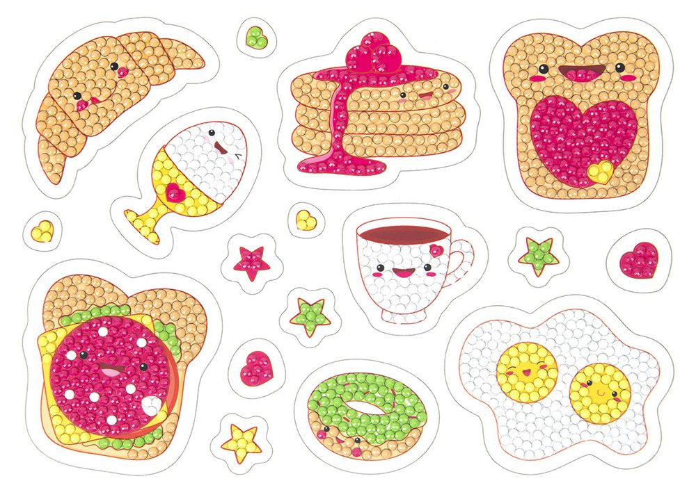 Алмазная (кристальная) мозаика Фрея ALVN-133, наклейки Завтрак, 19.5х14 см