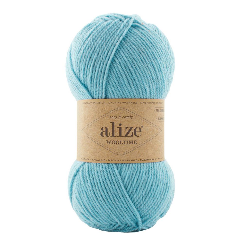 Пряжа Alize (Ализе) Wooltime / уп.5 мот. по 100 г, 200 м, 522 мята