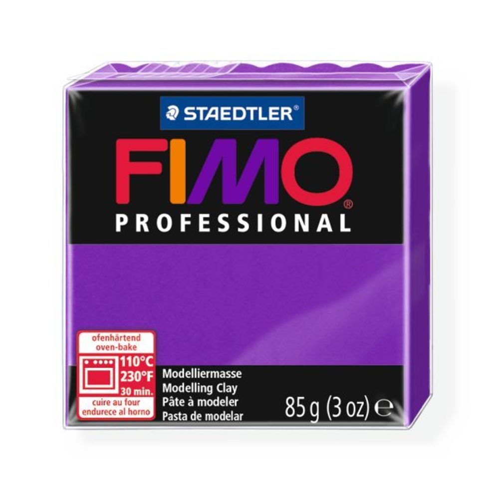 Полимерная глина запекаемая Fimo Professional, уп. 85 гр, цв. лиловый, 8004-6