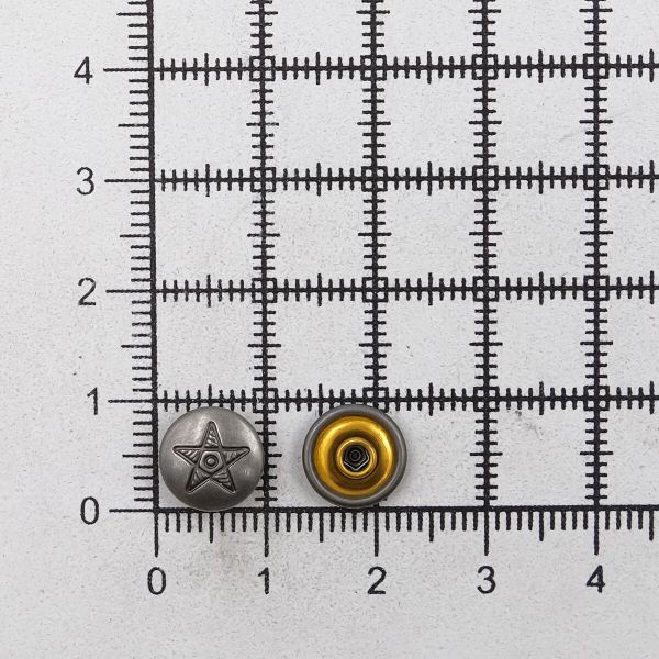 Хольнитены ⌀10 мм, |БЕЗ ГВОЗДЯ|, BIG, черное серебро, 100 шт