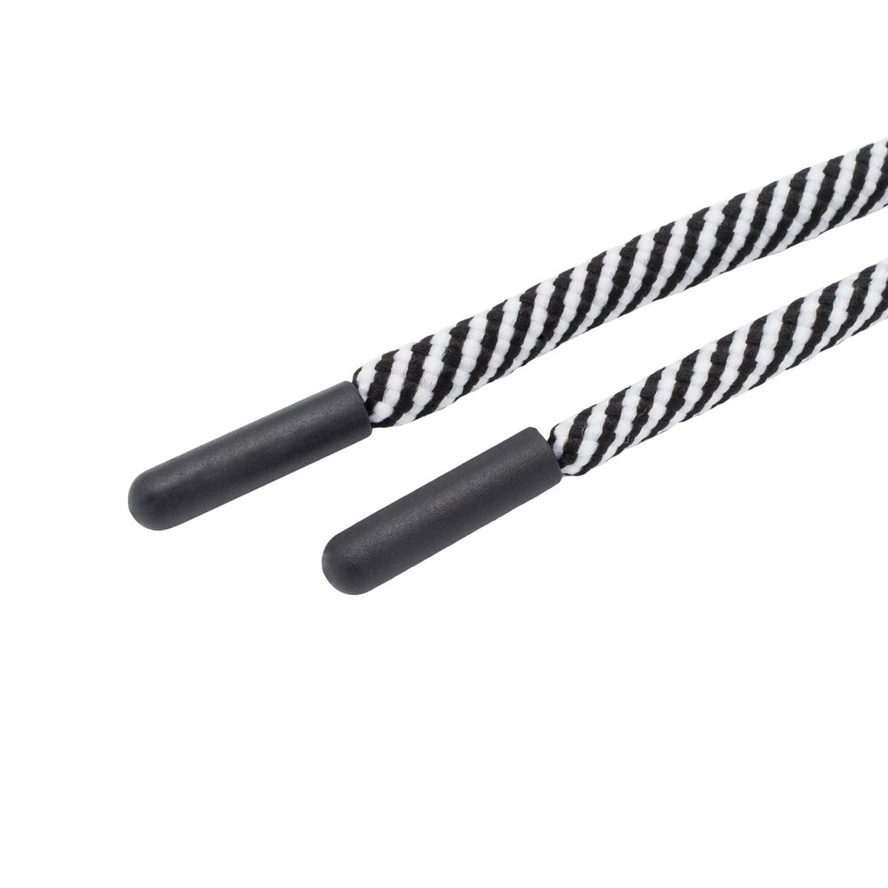 Шнурок круглый двухцветный ⌀5.0 мм / 135см, 1 шт, 08 черный/белый, 3AR2803