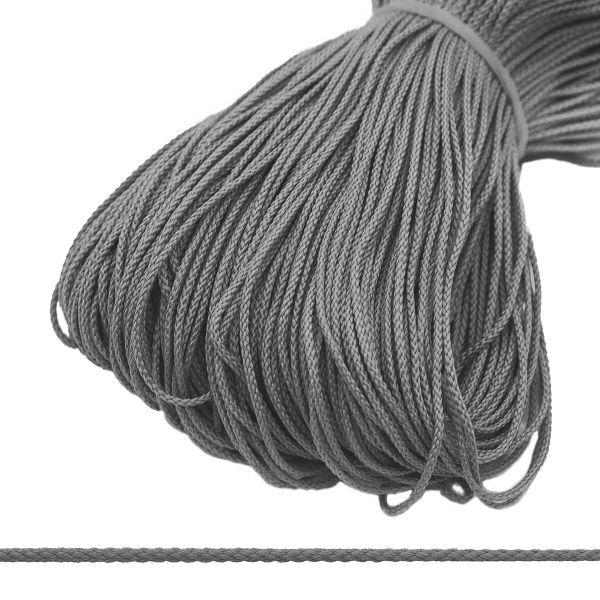 Шнур плетеный ⌀1.5 мм / 100 метров, 012 серый
