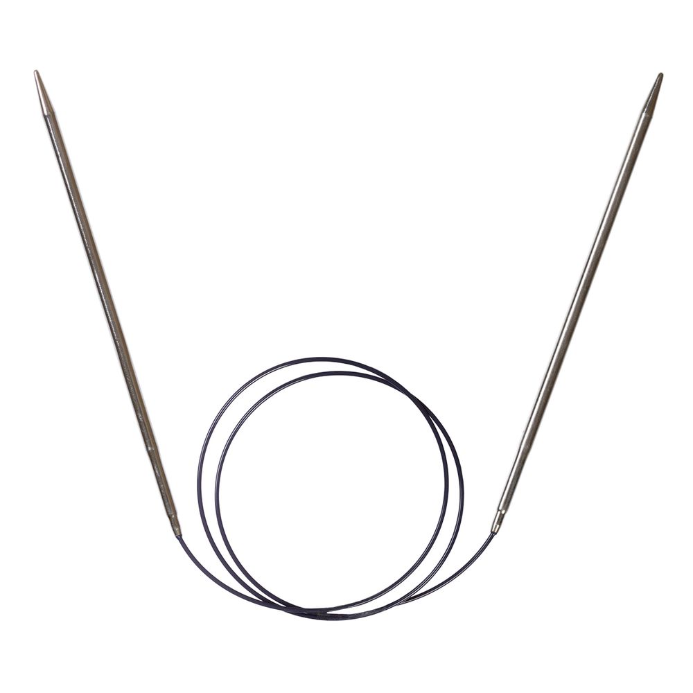 Спицы круговые ⌀4.0 мм, 80 см, 1 шт, серебристые, Prym 212144