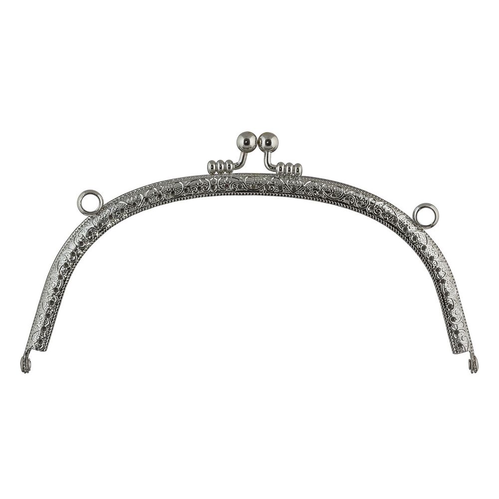 Застежка для сумки фермуар 16.5х7.5 см, 5 шт, 01 серебро, Gamma FER-10