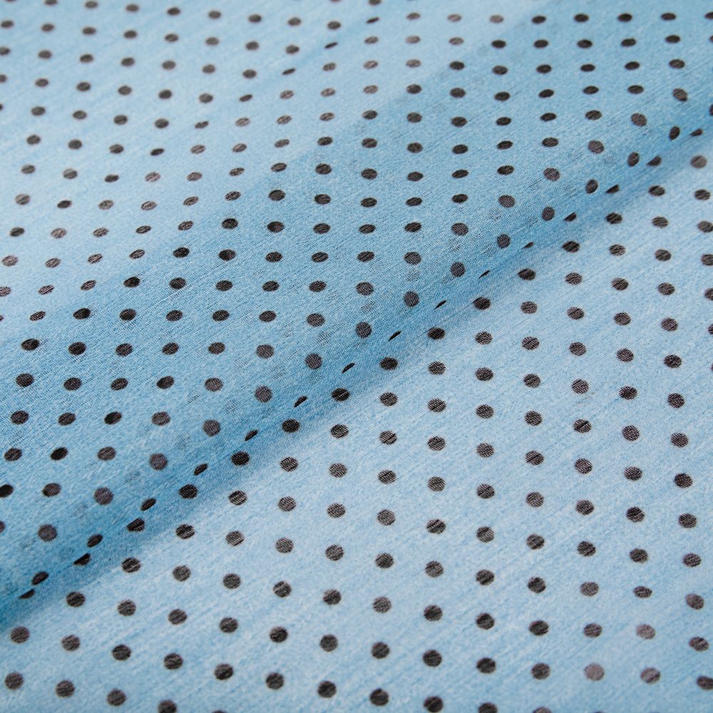 Ткань блузочная Chiffon 68 г/м², 200х147 см, 16 голубой/ черный, Gamma PC-05