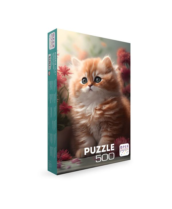 Пазл 500 элементов, Котёнок в цветочках, PZL-500/41, Фрея
