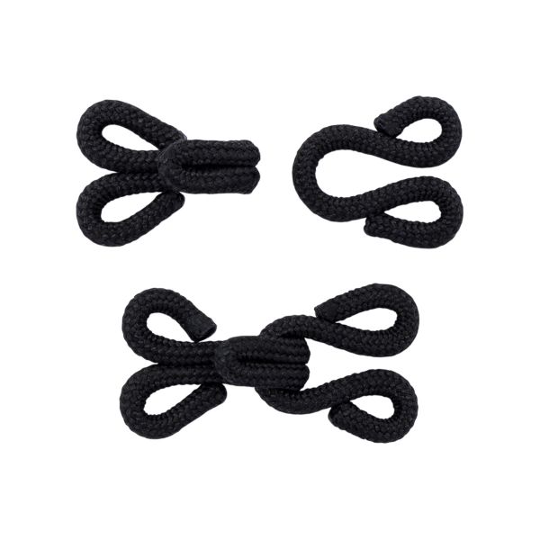 Крючки пришивные в оплетке 10х25 мм, цв.черный, 100 шт