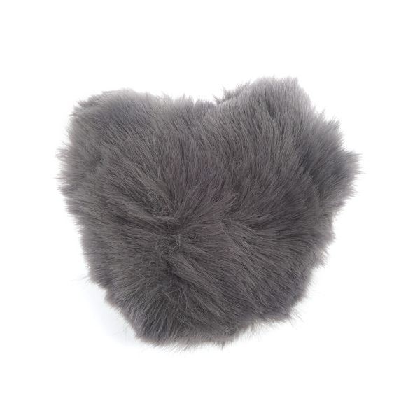 Помпоны для творчества ушки (сердца), т.серый, 10см, 2 штук FRD14-8DG209