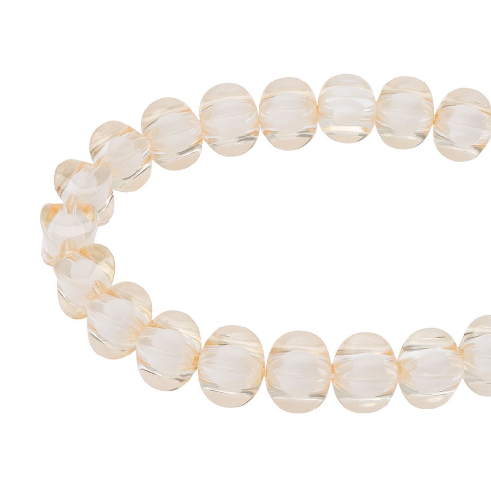 Бусины акрил ⌀10 мм, 500 г, в цвете с белой сердцевиной, мягкий куб, 35 бежевый, Astra&Craft LY-161