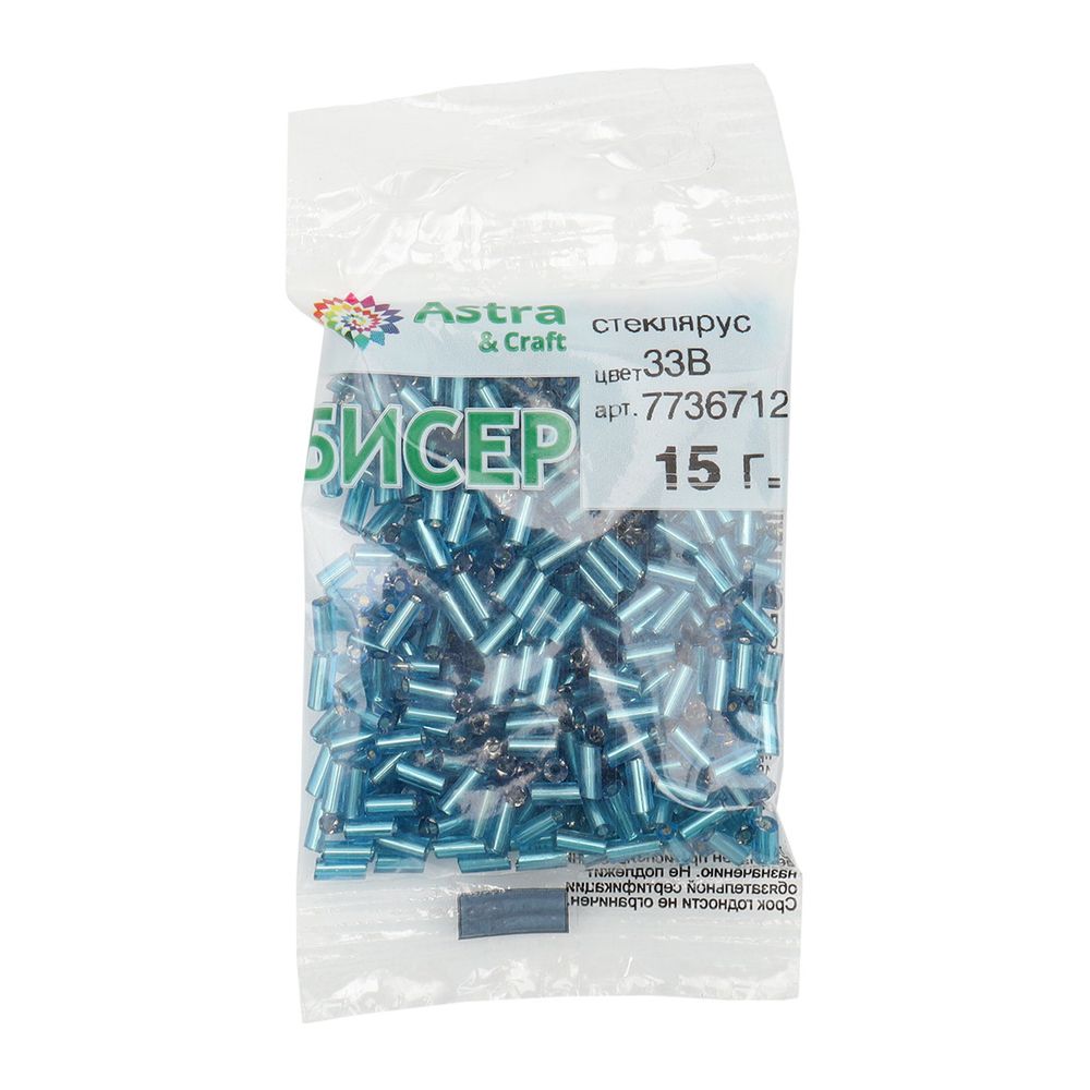Стеклярус Astra&amp;Craft 5 мм, 150 г (10х15 г), цв. 33B