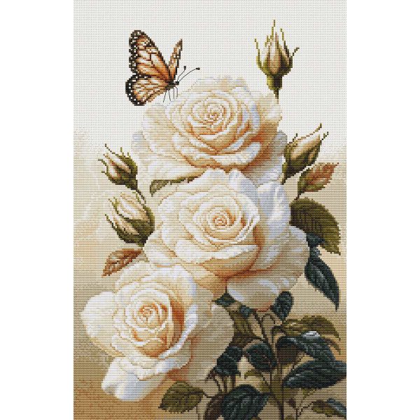 Набор для вышивания нитками Luca-S B7056, Аромат роз 25х39см